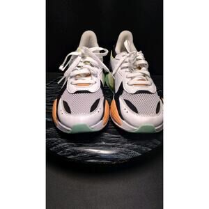 Puma RS-X Reinvention Shoes Womens 9.5 White Yellow Athletic Trainers Sneakers